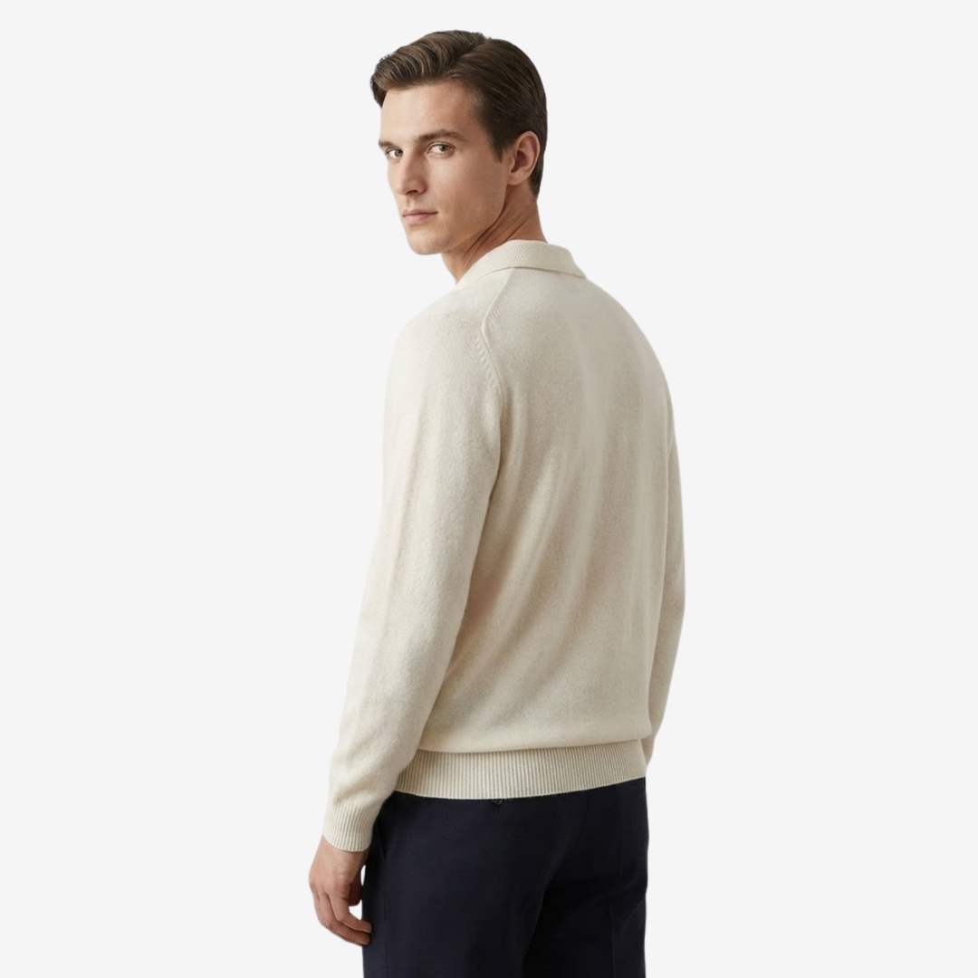 Men’s Merino Wool Polo Sweater – Heritage Knitwear