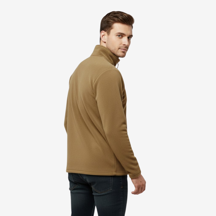 Men’s Half-Zip Stand Collar Sweatshirt – Plush Lined Comfort
