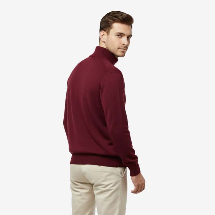 Men’s Pullover Sweater – Soft High-Neck Casual Warmth