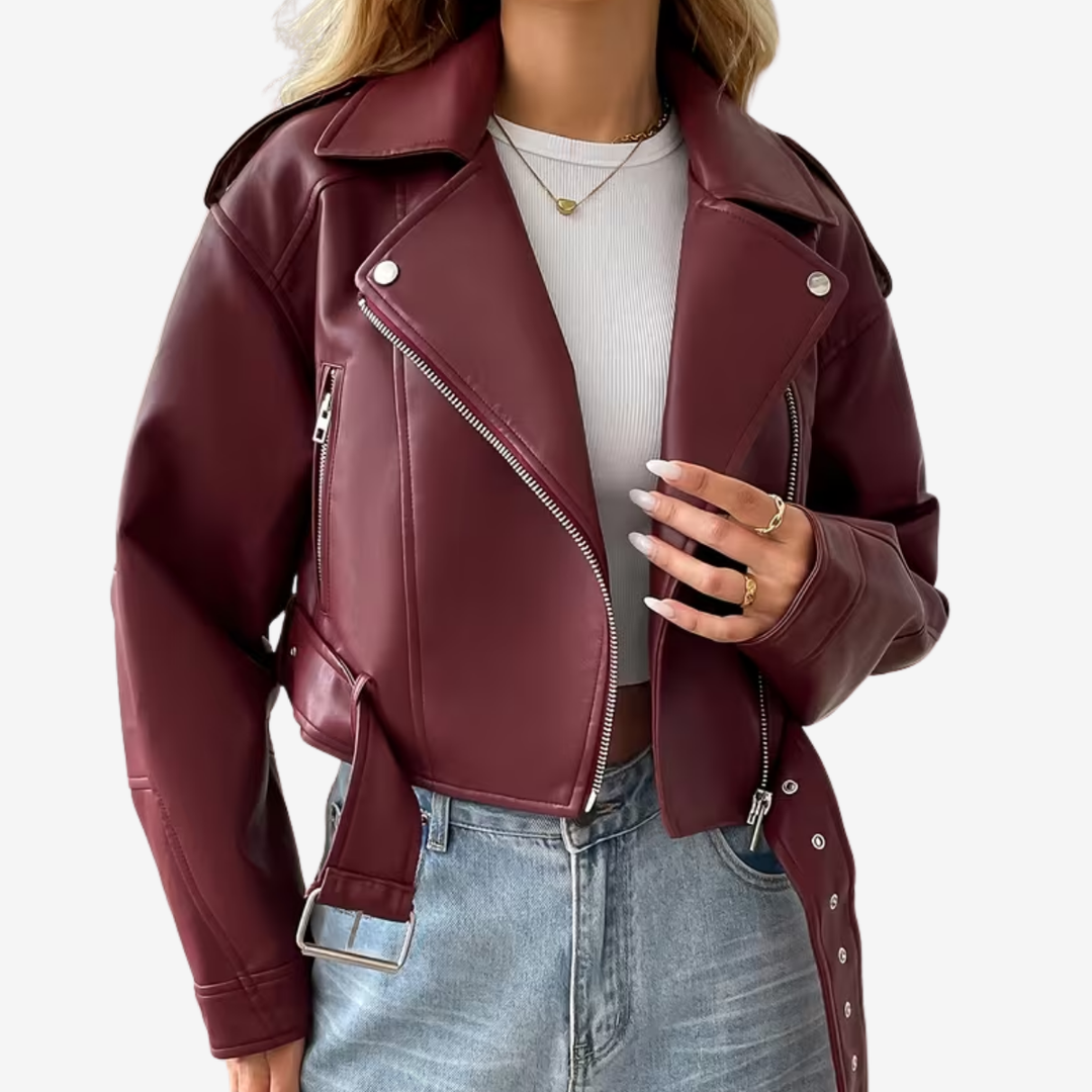 Women’s Short Belted Jacket – Minimalist Trim