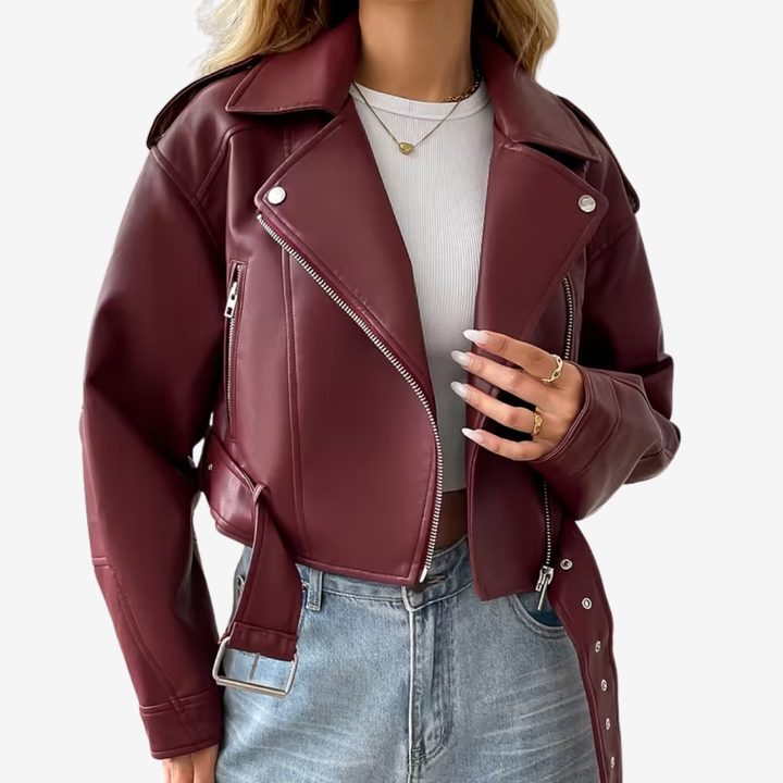 Women’s Short Belted Jacket – Minimalist Trim