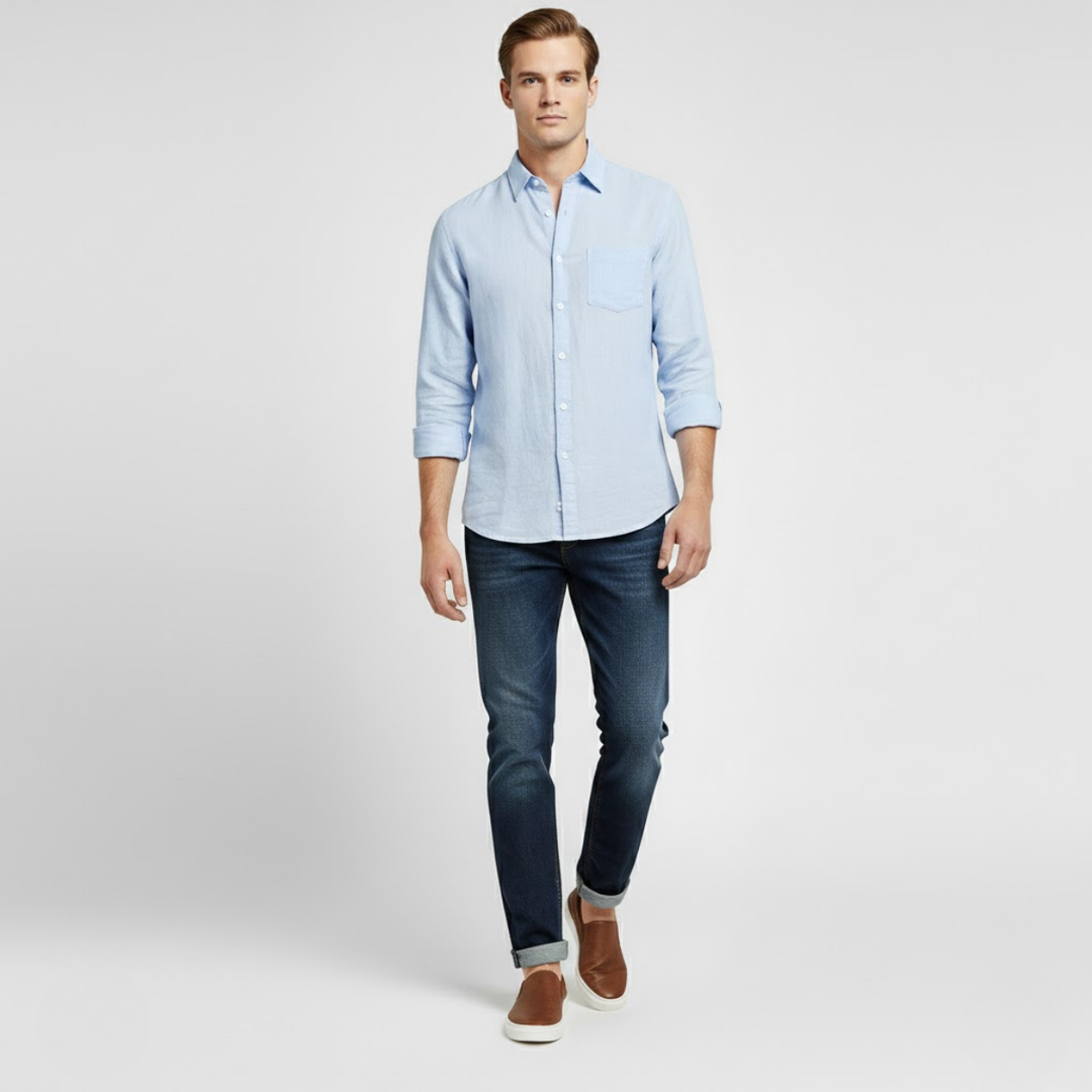 Men’s Leather Casual Sneakers – Refined Comfort