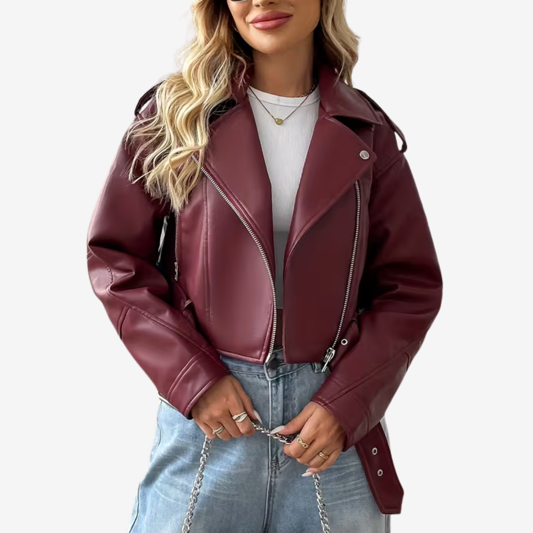 Women’s Short Belted Jacket – Minimalist Trim
