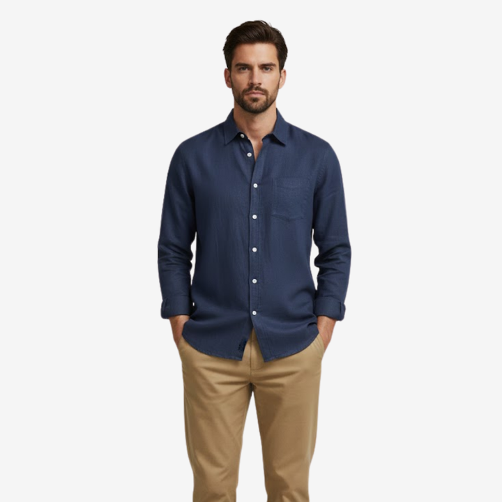 Men’s Long Sleeve Shirt – Casual Button-Up Refinement