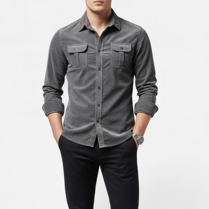 Men’s Corduroy Business Casual Shirt