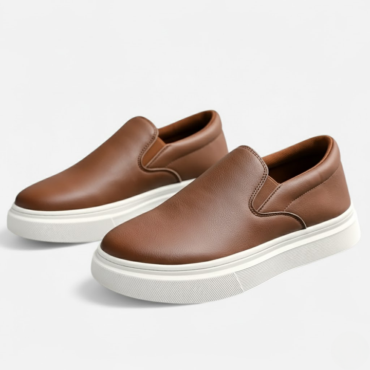 Men’s Leather Casual Sneakers – Refined Comfort