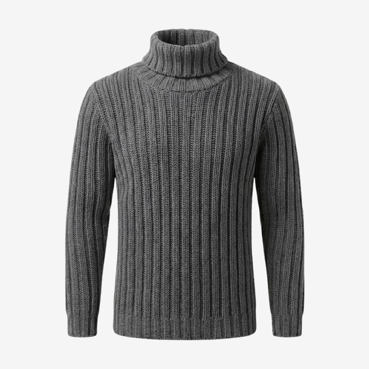 Men’s High-Neck Knit Pullover – Modern Minimalist