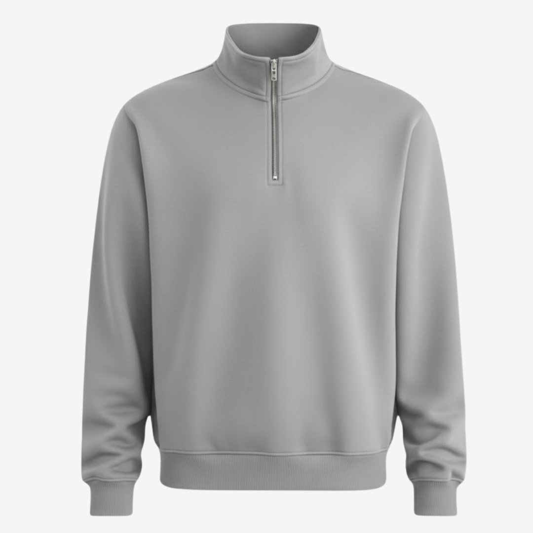 Men’s Half-Zip Stand Collar Pullover – Casual Layer