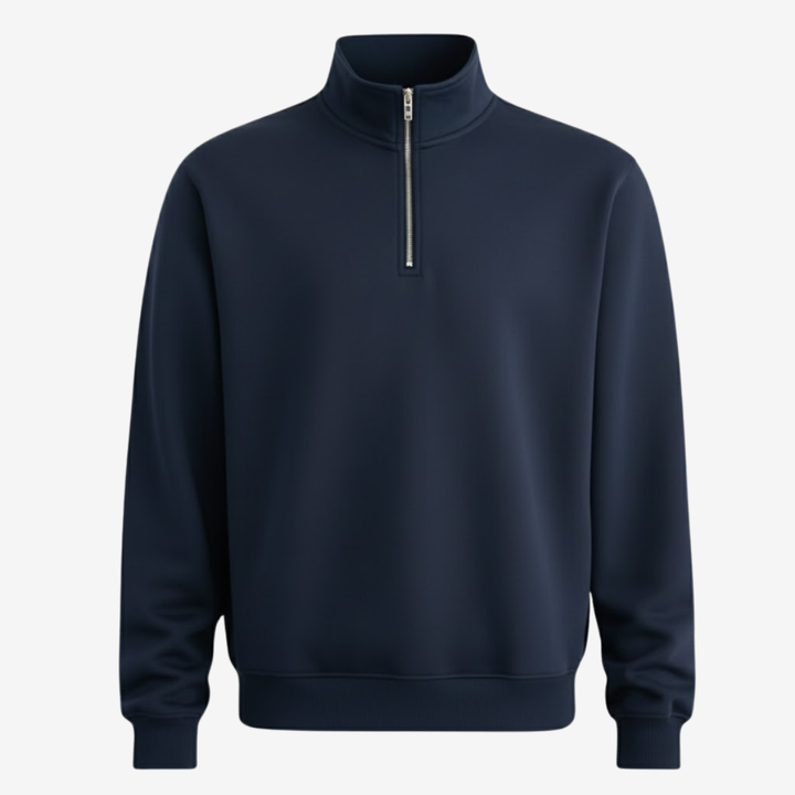 Men’s Half-Zip Stand Collar Pullover – Casual Layer