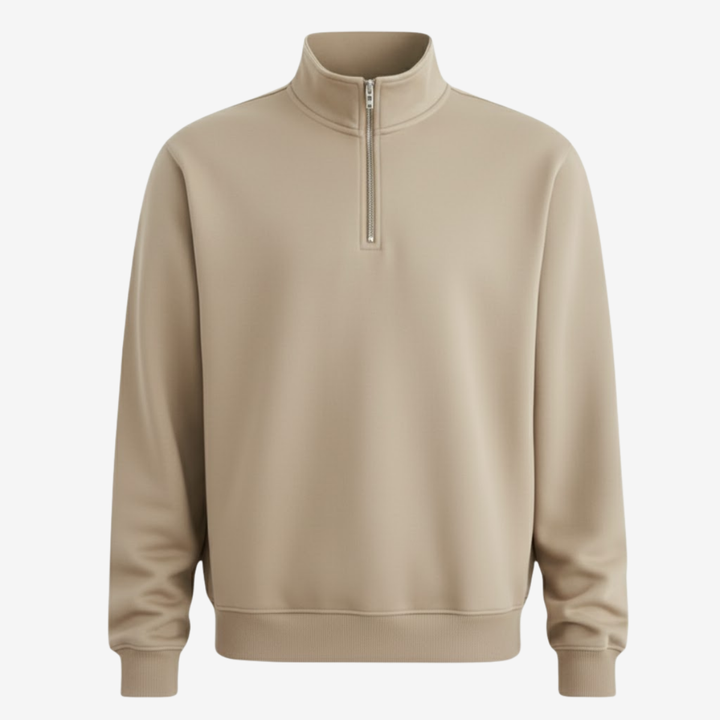 Men’s Half-Zip Stand Collar Pullover – Casual Layer