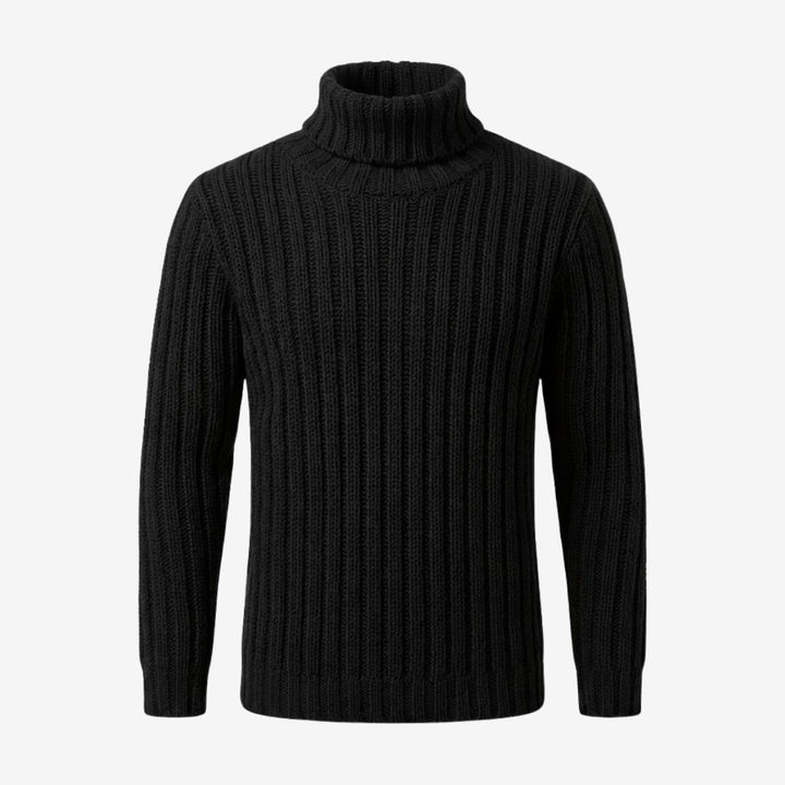Men’s High-Neck Knit Pullover – Modern Minimalist