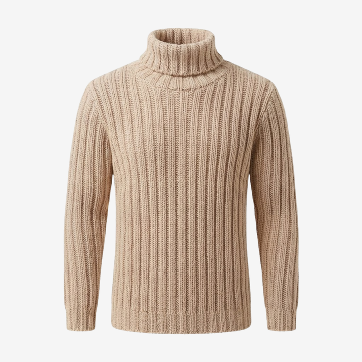 Men’s High-Neck Knit Pullover – Modern Minimalist