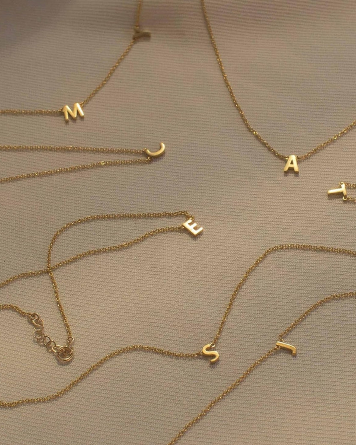 GOLD INITIAL NECKLACE
