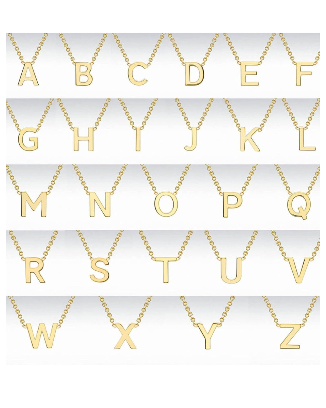 GOLD INITIAL NECKLACE
