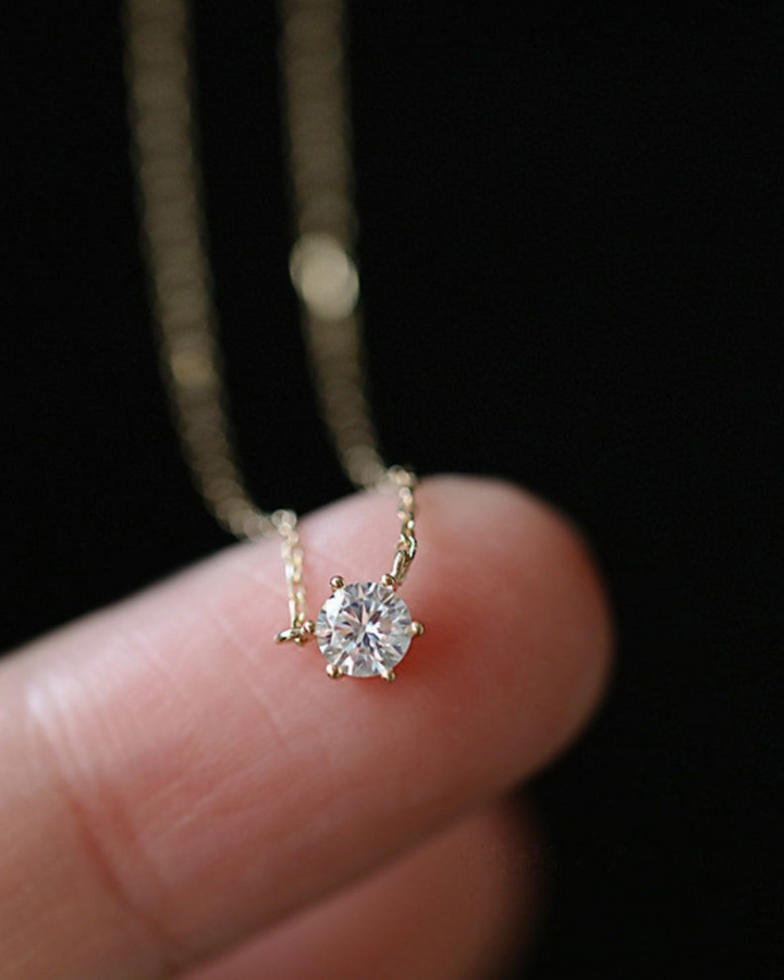 DAINTY DIAMOND CHARM NECKLACE