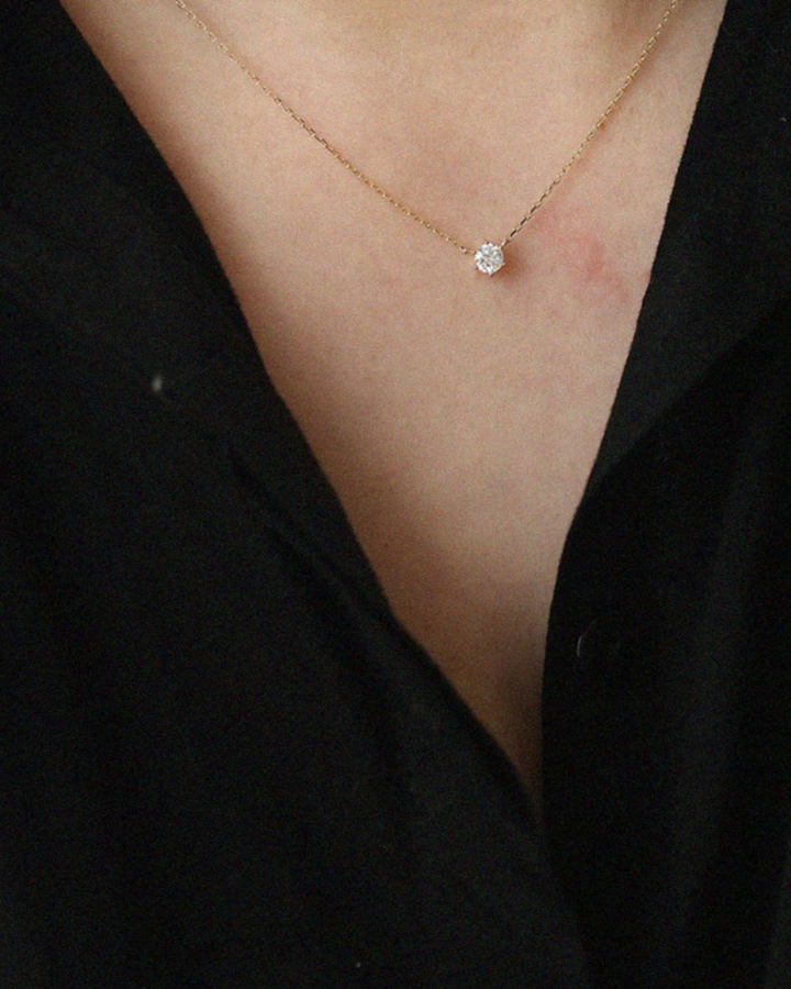 DAINTY DIAMOND CHARM NECKLACE