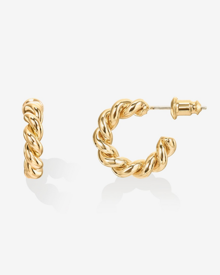 BOLD TWISTED HOOP EARRINGS
