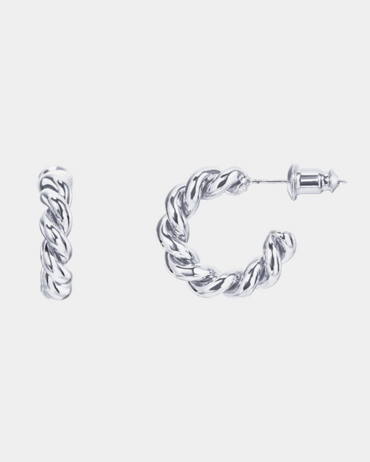 BOLD TWISTED HOOP EARRINGS