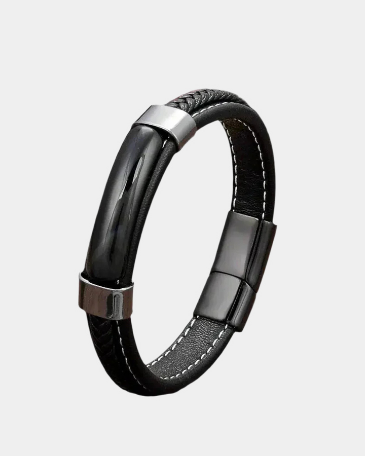 URBAN STONE INLAY LEDERARMBAND