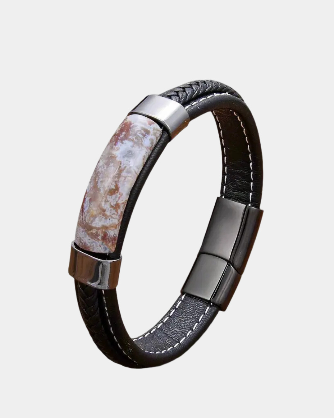 URBAN STONE INLAY LEDERARMBAND