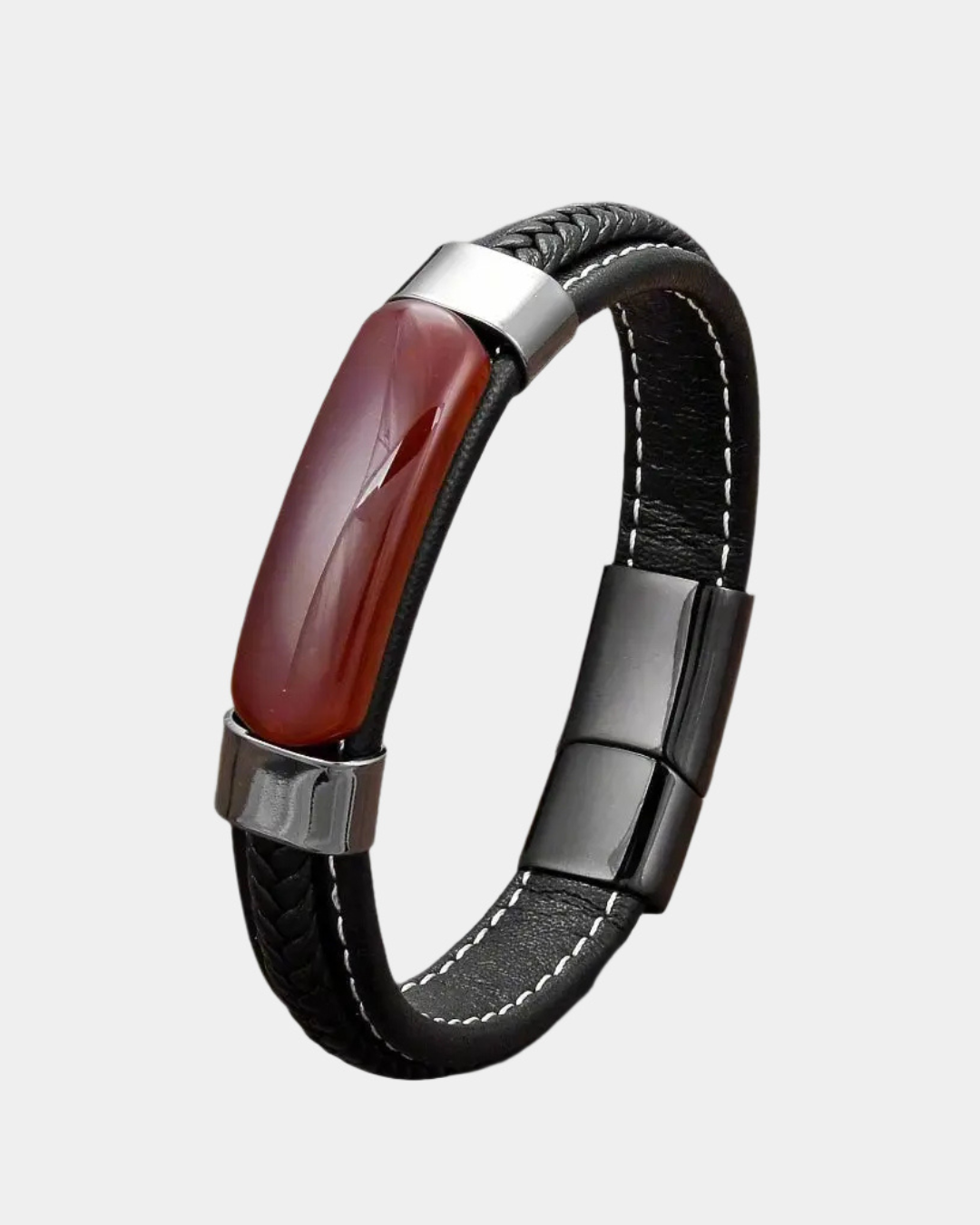 URBAN STONE INLAY LEDERARMBAND