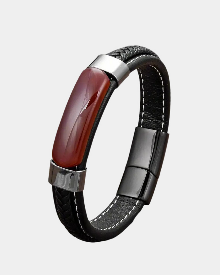 URBAN STONE INLAY LEDERARMBAND