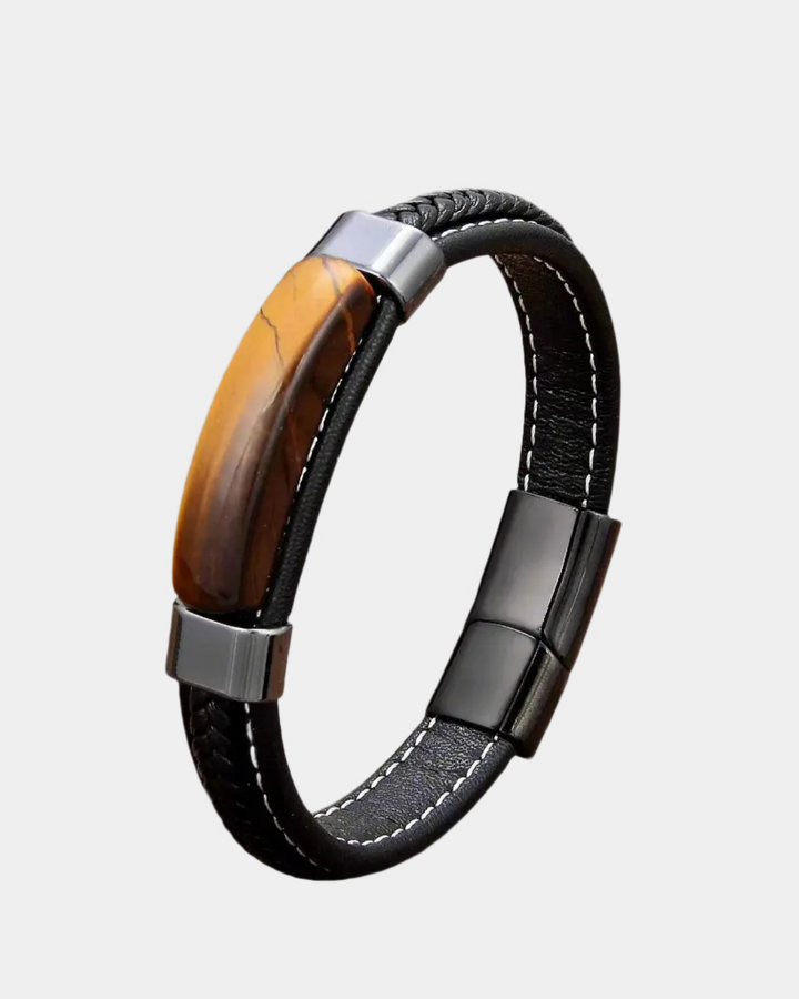 URBAN STONE INLAY LEDERARMBAND