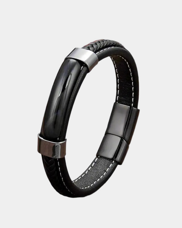 URBAN STONE INLAY LEDERARMBAND