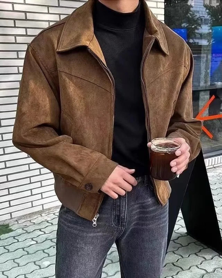 MODERN SUEDE ZIP JACKET
