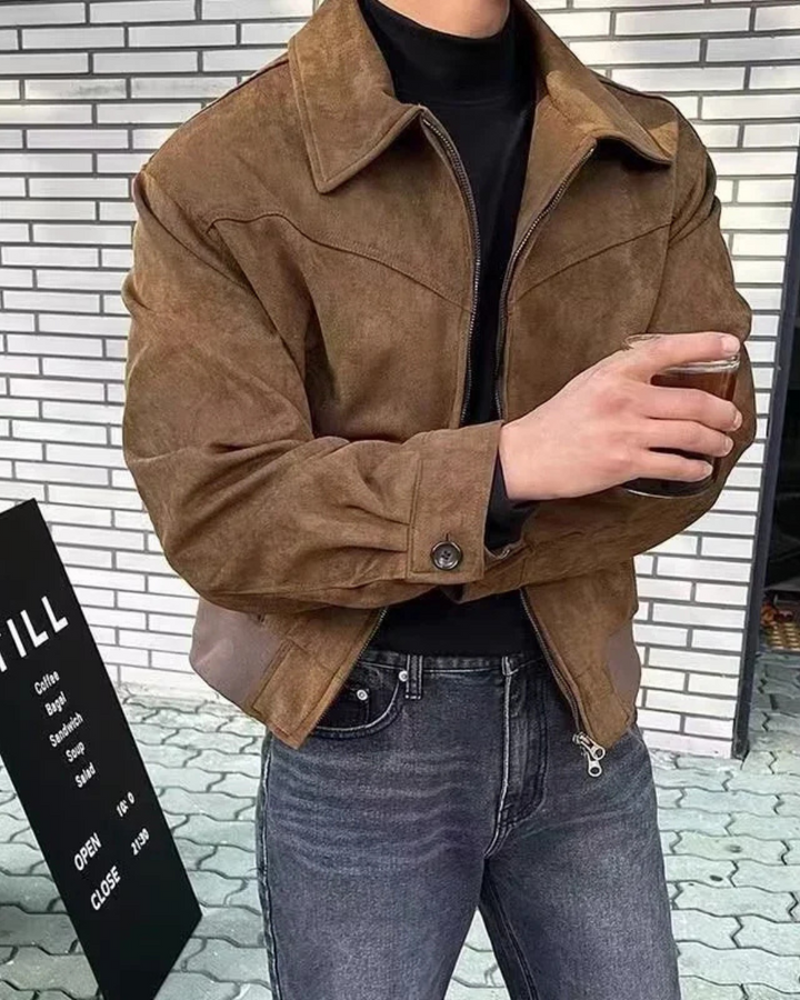 MODERN SUEDE ZIP JACKET