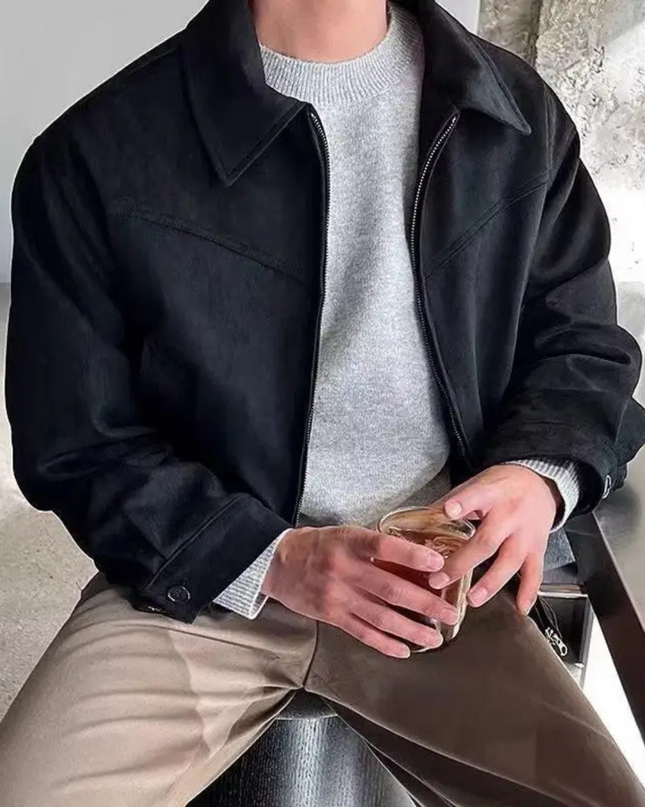 MODERN SUEDE ZIP JACKET