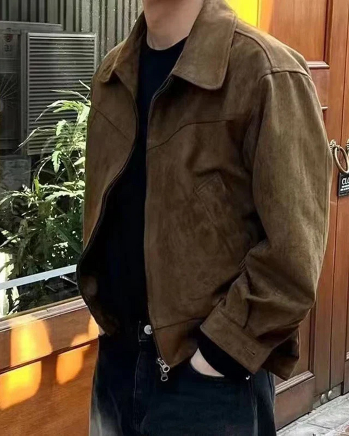 MODERN SUEDE ZIP JACKET