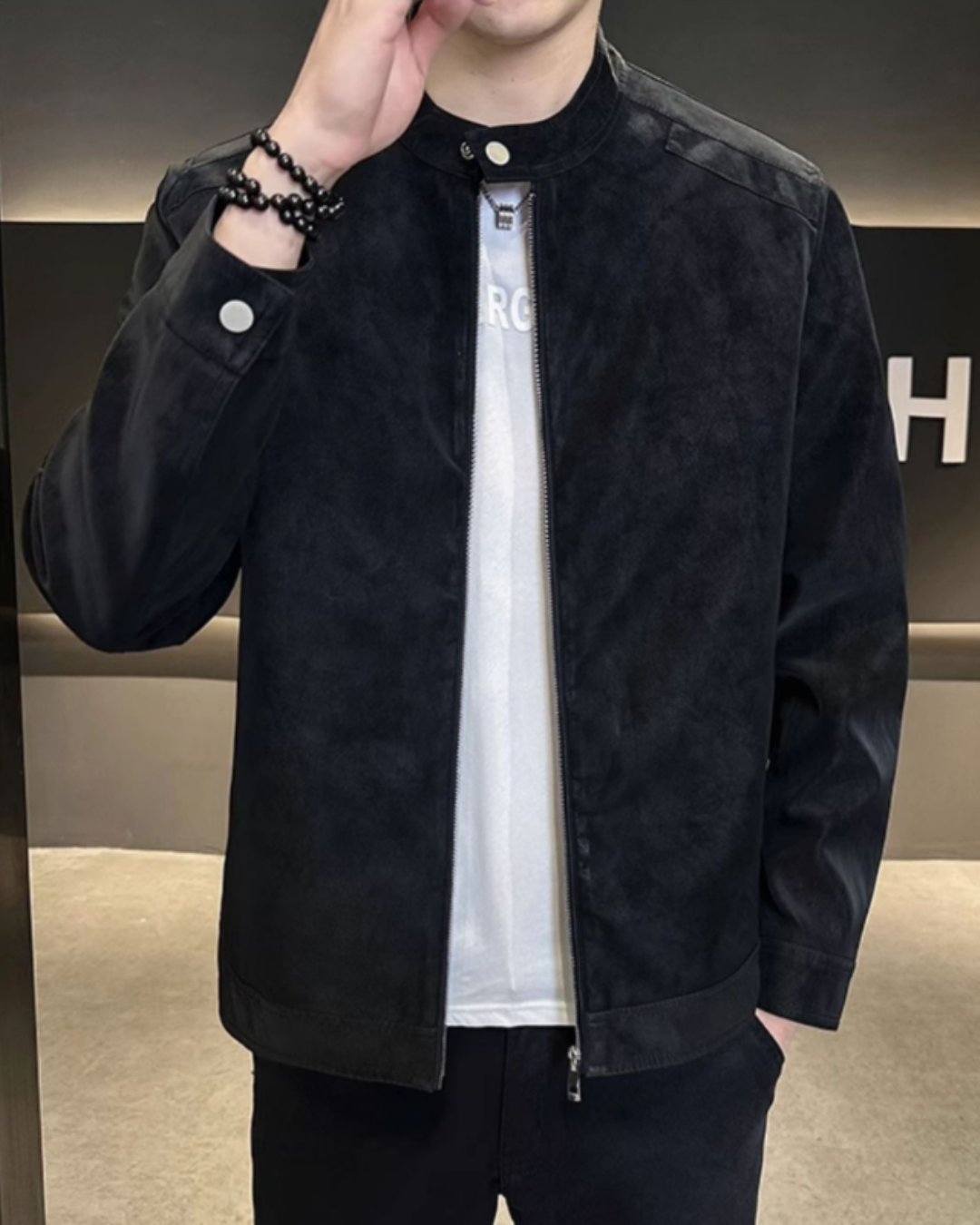 VINTAGE SUEDE BOMBER JACKET