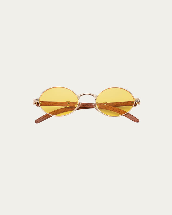 RUNDE, GETÖNTE RETRO-SONNENBRILLE