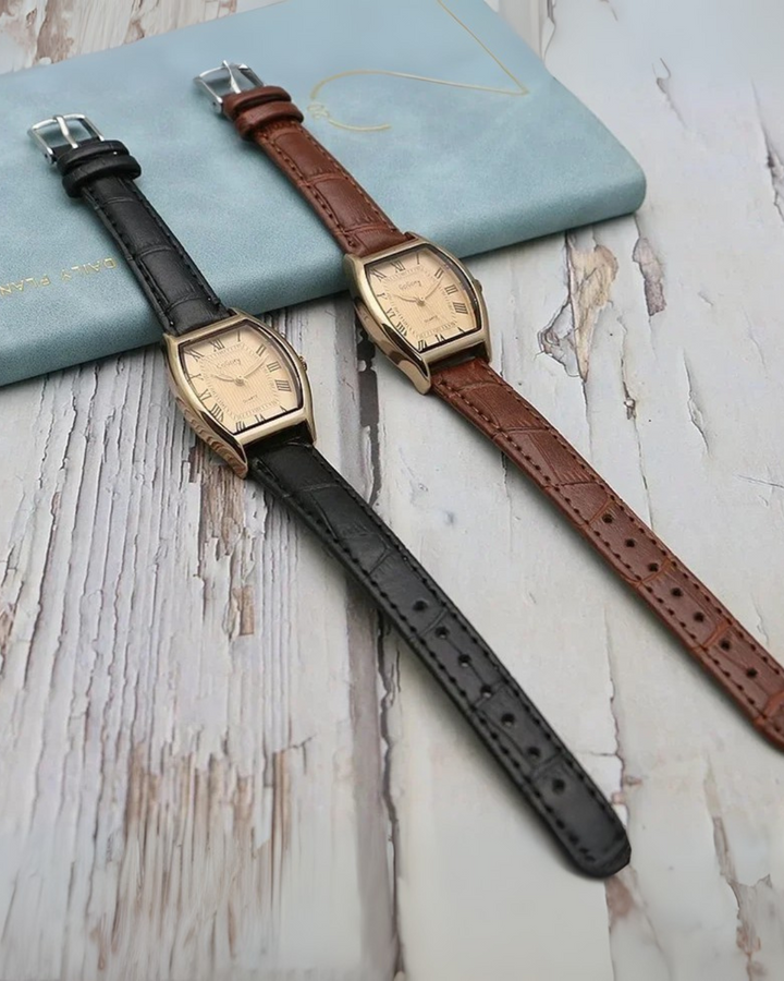 RETRO TANK LEATHER LADY WATCH