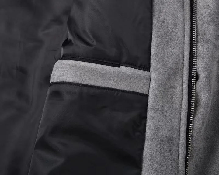 URBAN EDGE WILDLEDERJACKE MIT REISSVERSCHLUSS