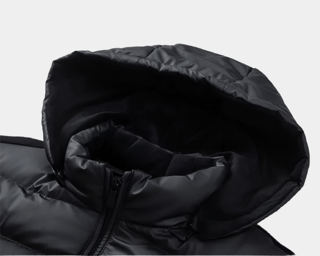 ZWEIFARBIGE KAPUZENJACKE MIT PUFFER