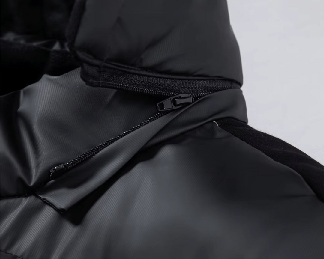 ZWEIFARBIGE KAPUZENJACKE MIT PUFFER