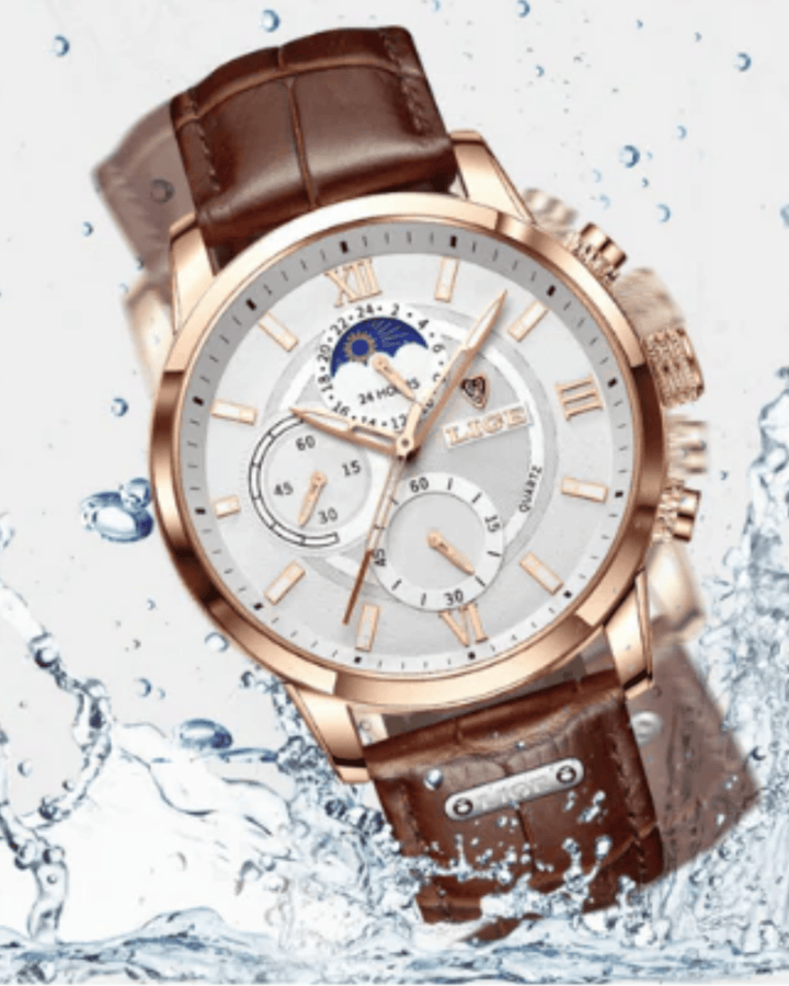MOONPHASE CHRONOGRAPH LEDERUHR