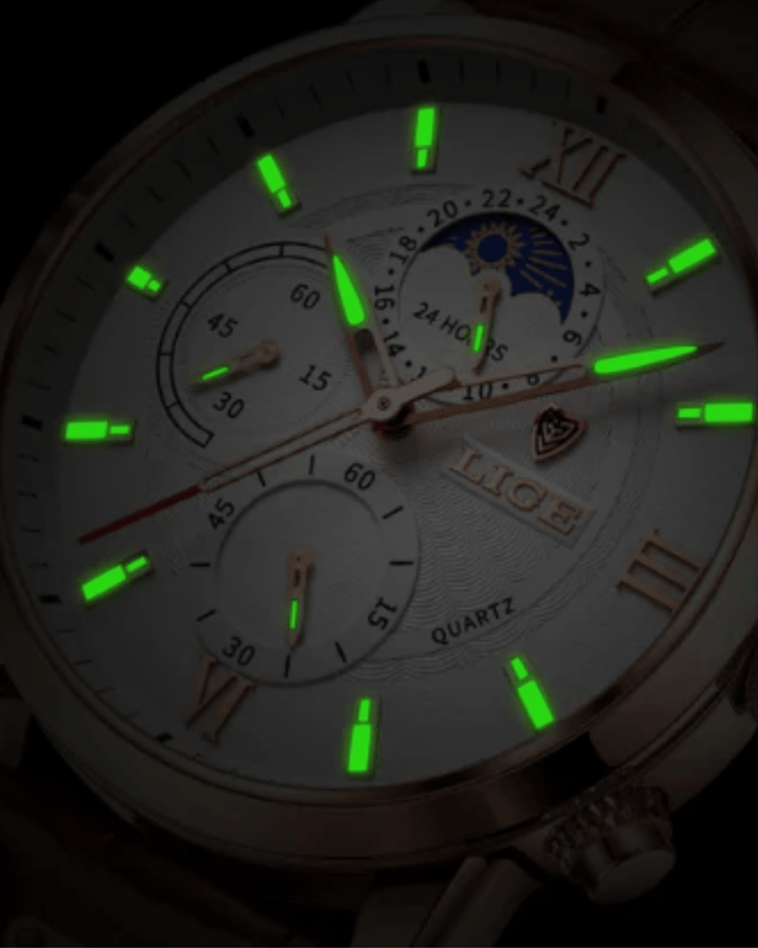MOONPHASE CHRONOGRAPH LEDERUHR