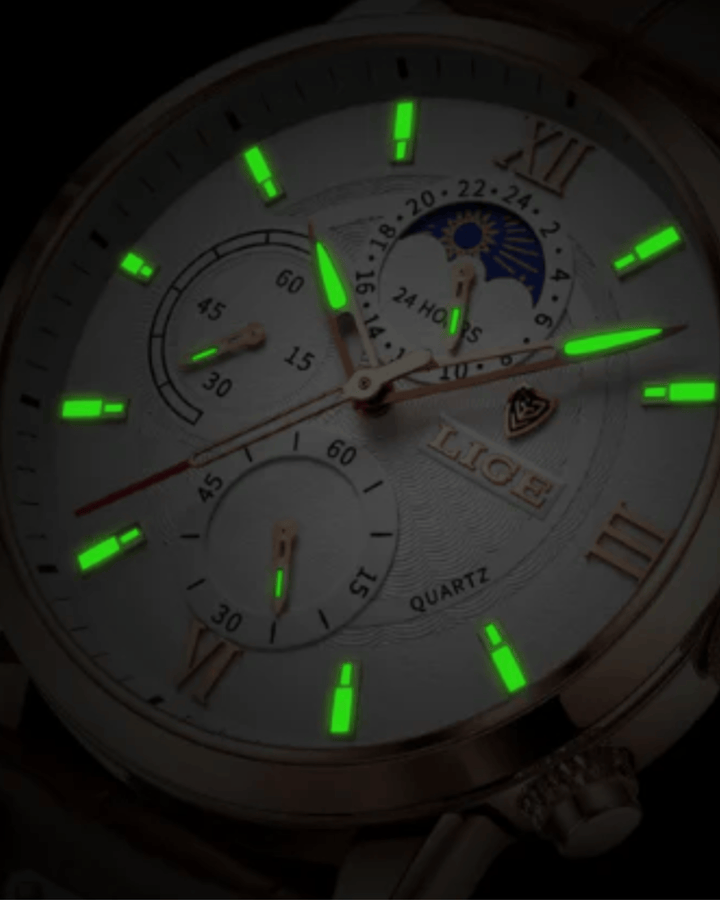 MOONPHASE CHRONOGRAPH LEDERUHR