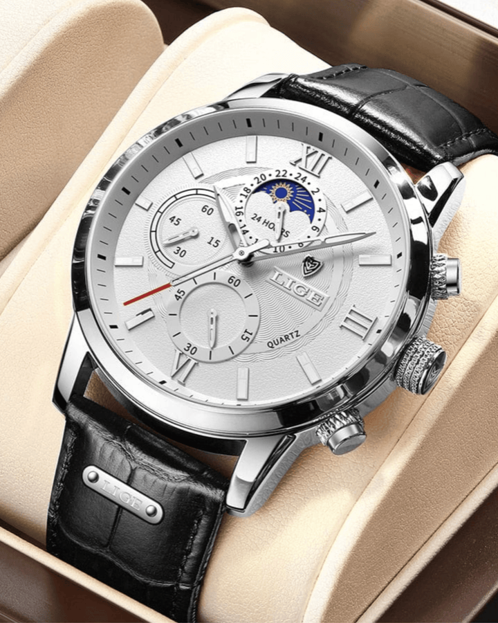 MOONPHASE CHRONOGRAPH LEDERUHR