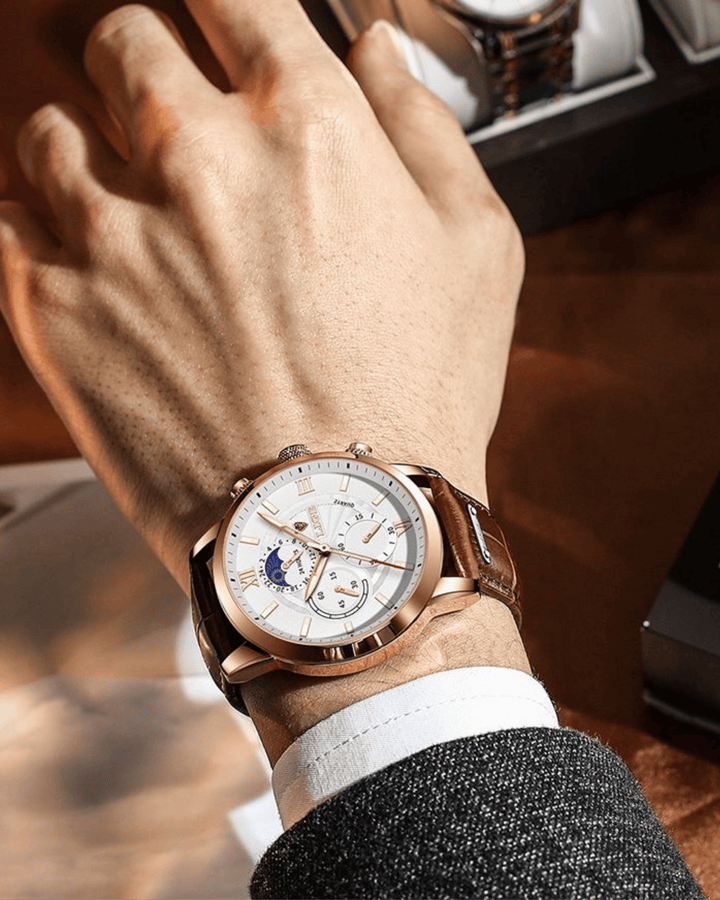 LUXE MOND ZIFFERBLATT HERRENUHR