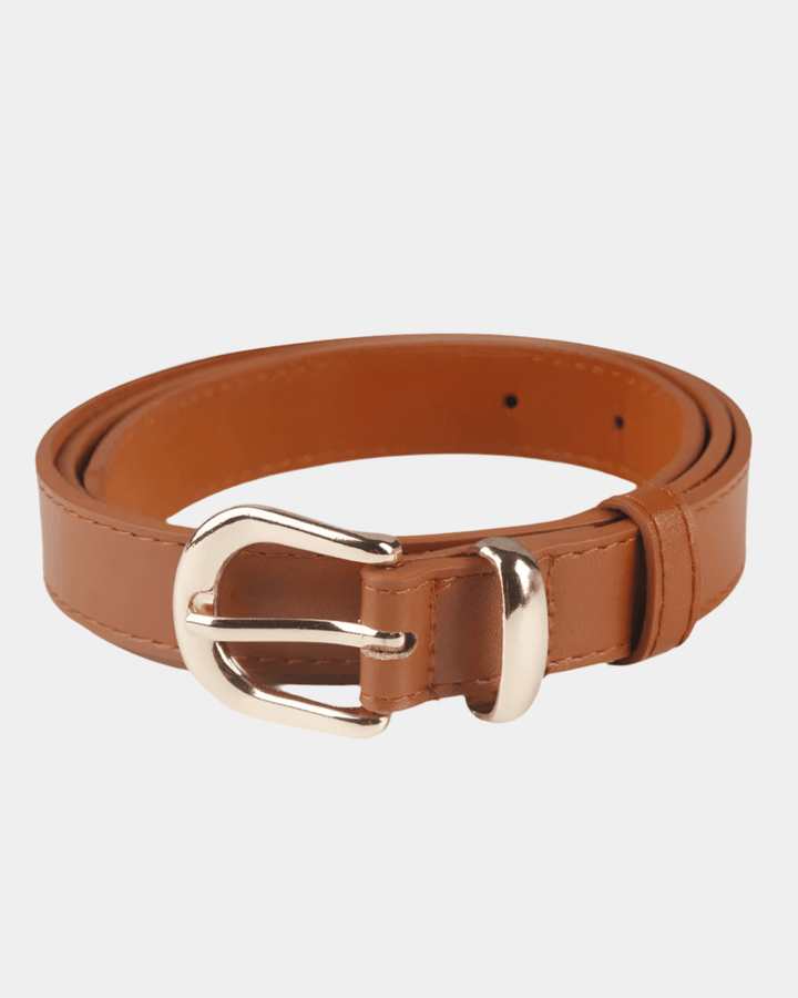 ROUNDED METAL BUCKLE BELT