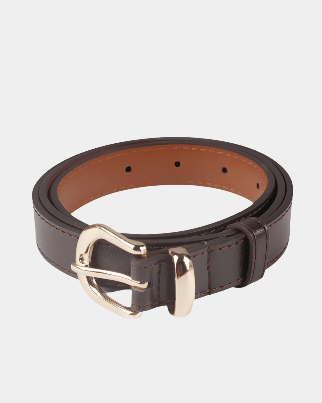 ROUNDED METAL BUCKLE BELT
