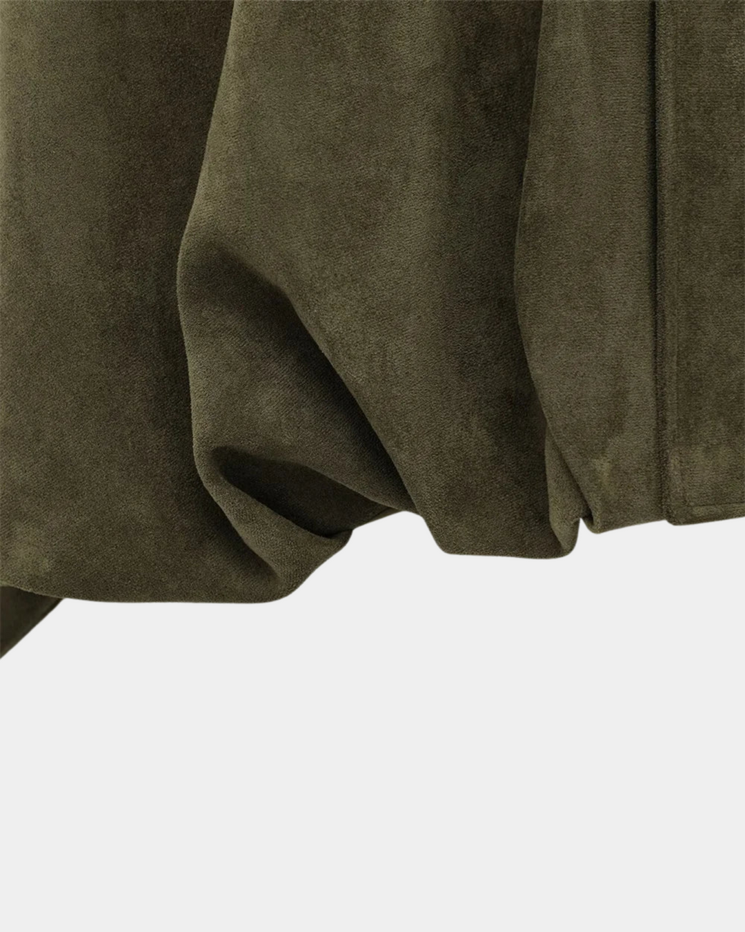 OLIVE SUEDE BOMBER JACKET