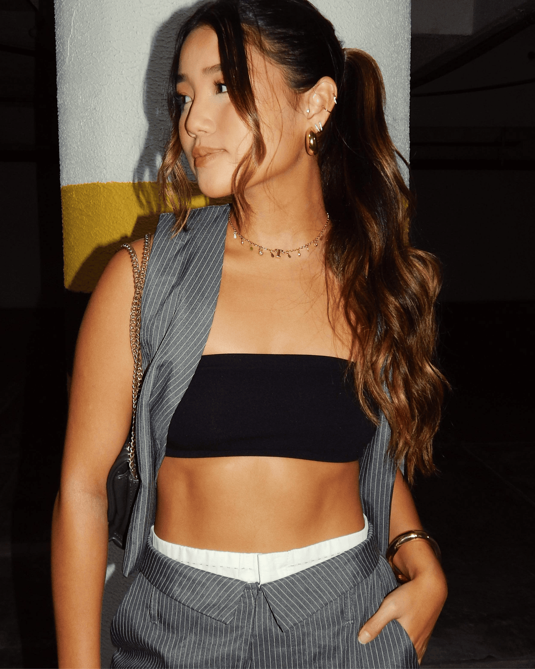 PINSTRIPE VEST AND TROUSERS SET
