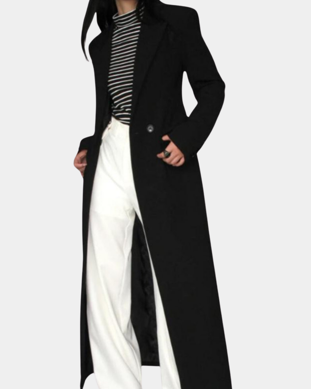 LONG TAILORED DOUBLE-BREASTED COAT