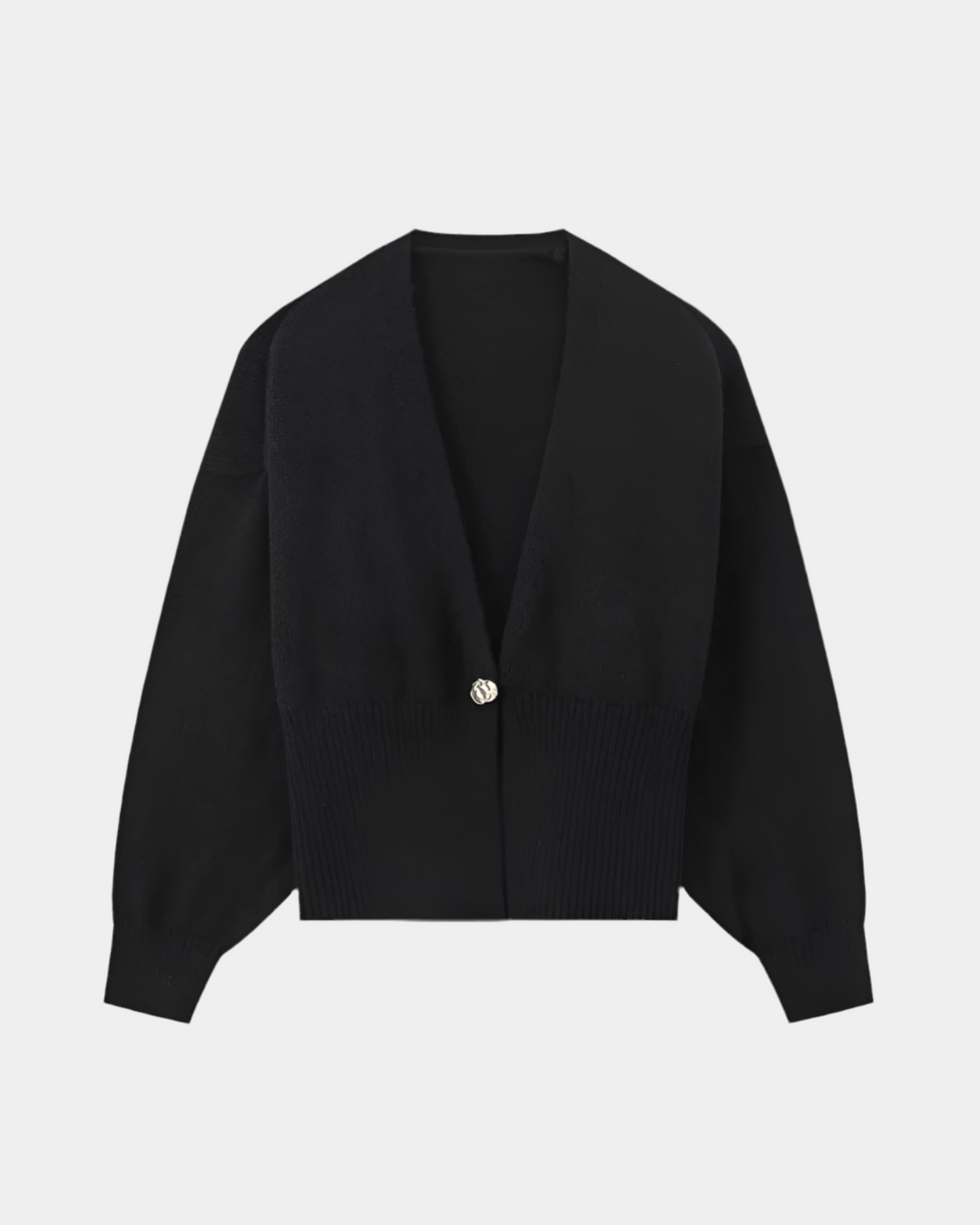 DEEP V SINGLE-BUTTON CARDIGAN