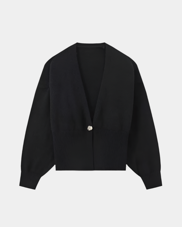 DEEP V SINGLE-BUTTON CARDIGAN